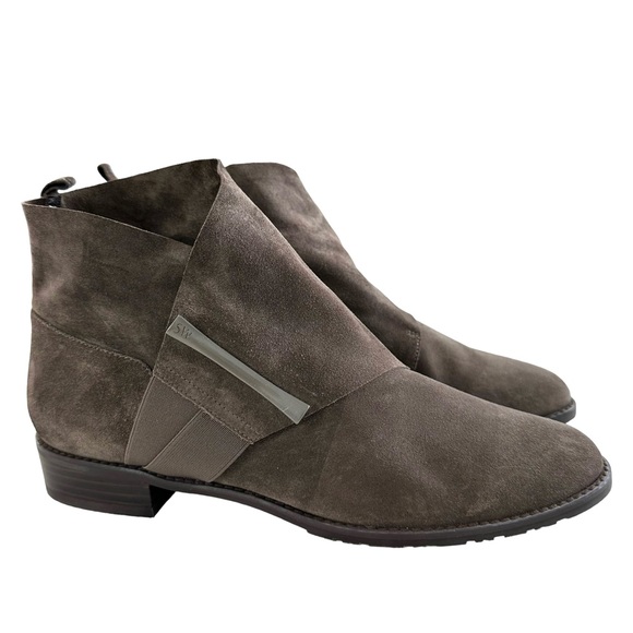 Stuart Weitzman Slouchy Dark Brown Suede Booties Size 8.5M - Picture 2 of 16